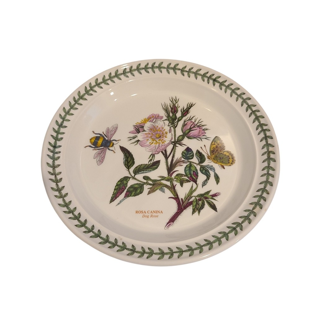 Portmeirion Botanic Garden 8.5" Salad Plate Rosa Canina Dog Rose